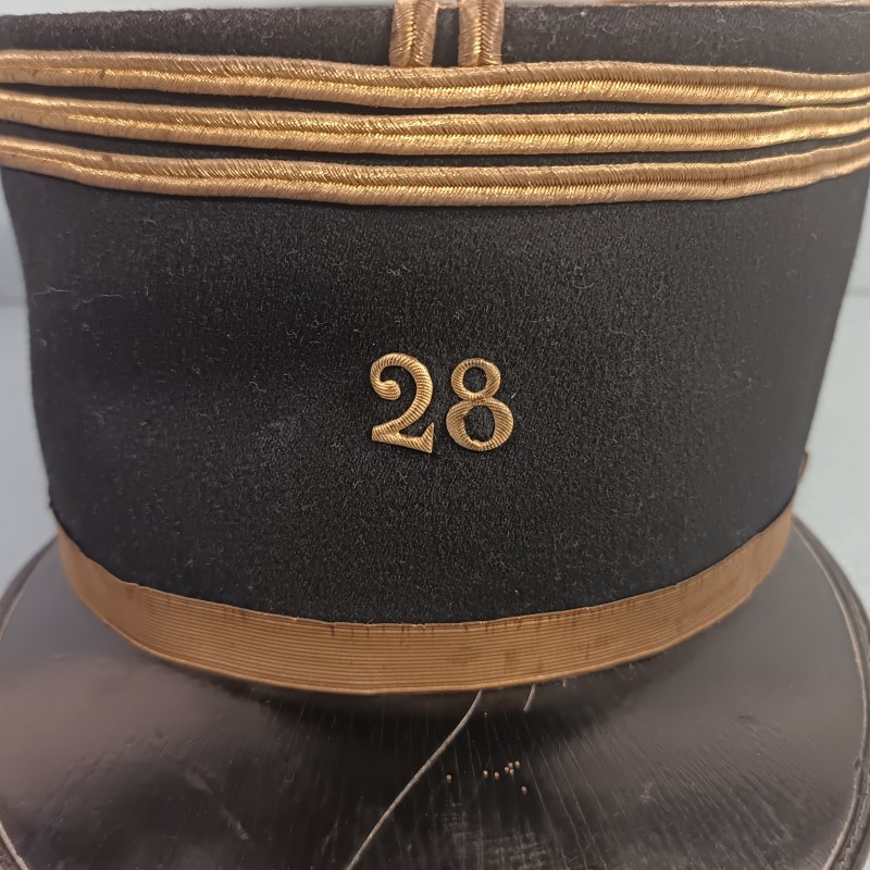 KEPI DE CAPITAINE DU 28 ème REGIMENT DE SAPEURS TELEGRAPHISTES DE TRANSMISSIONS MODELE 1919 - 1931 GUERRE 1939 - 1945